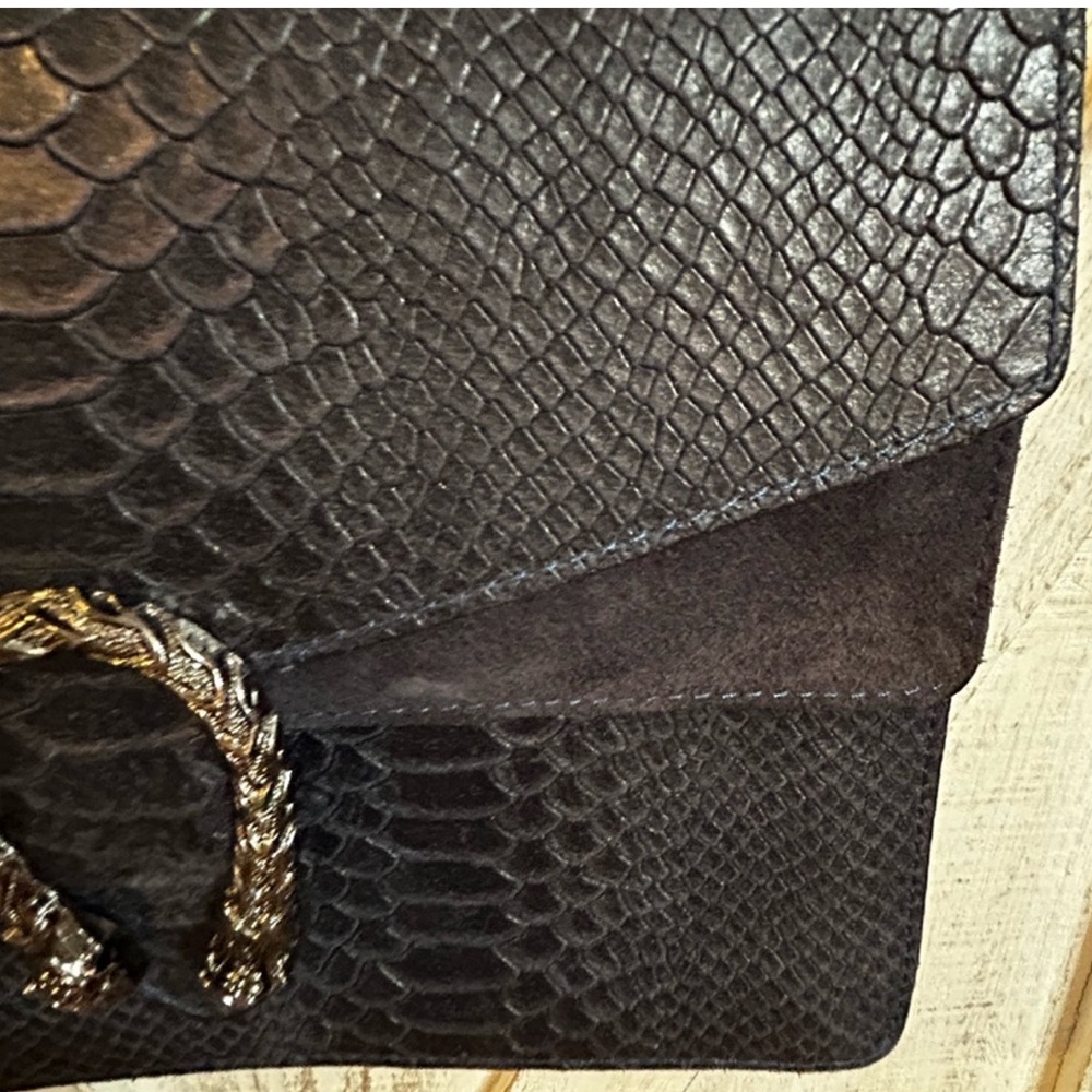 Stunning Borse In Pelle Python Suede Chain Bag - image 3